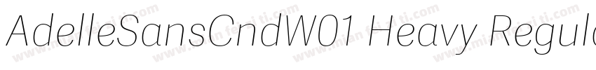 AdelleSansCndW01 Heavy Regular字体转换